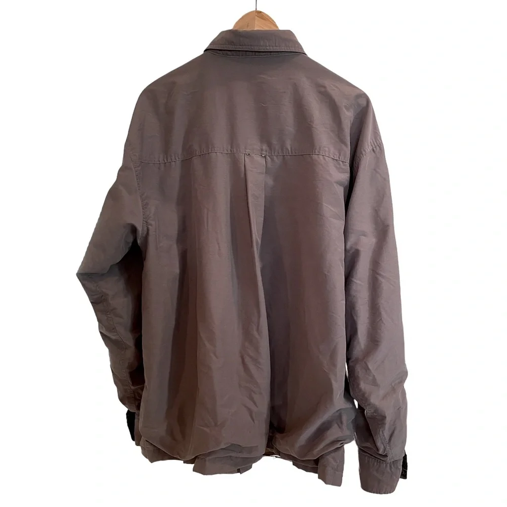 Vans Men’s Gray Button Front Fleece Lined Shacket Size L - Picture 2 of 6